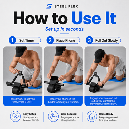 Steel Flex™ Ab Roller